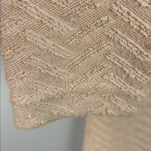 Anthropologie Saturday Sunday Texture Cotton Long Sleeve Dress Medium Cream Pink - Picture 8 of 14